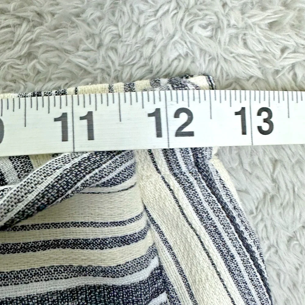 BCBGMAXAZRIA Women's XS Boho Flowy‎ Striped Tie Front Midi Skirt Resort Vacation